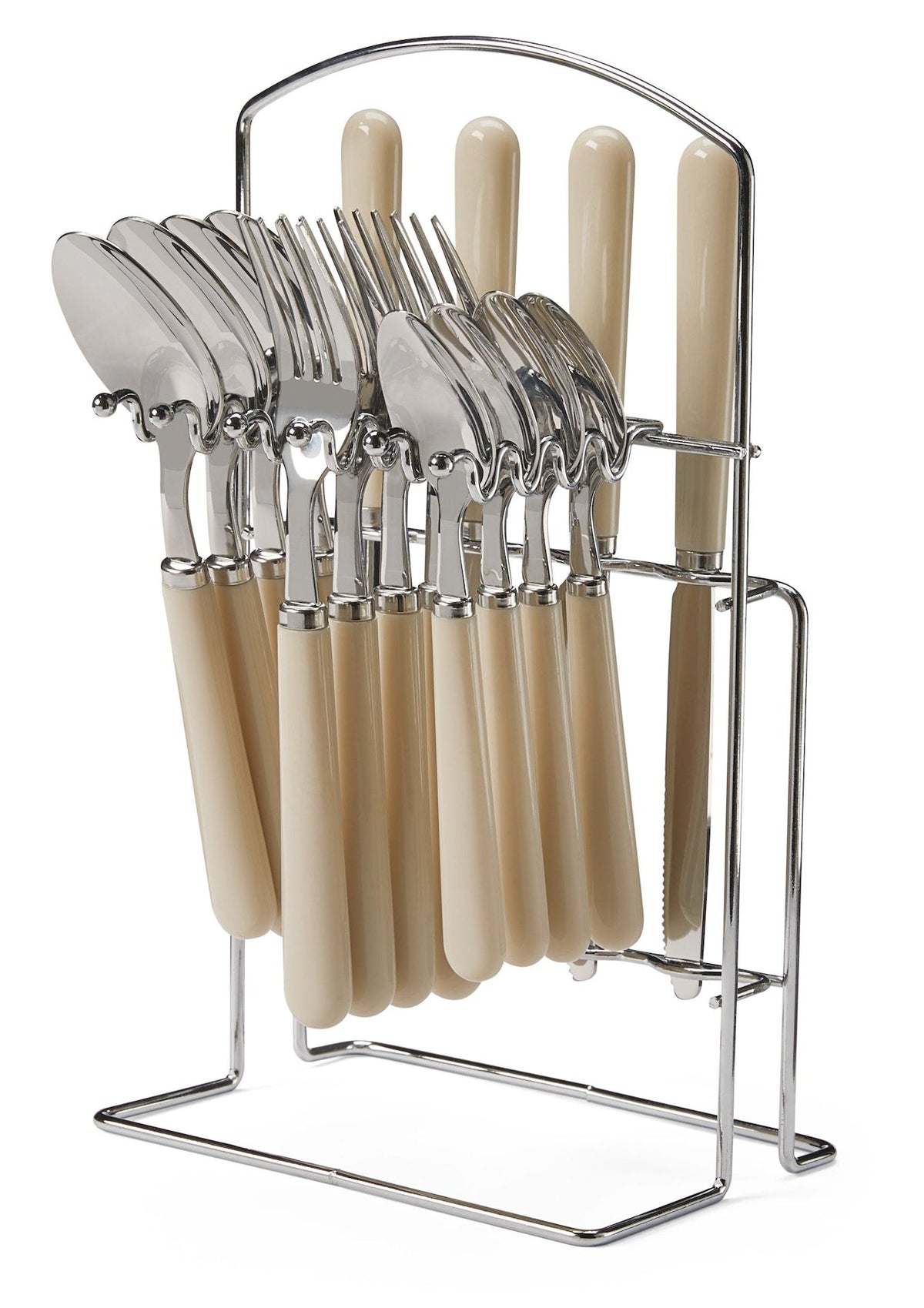 CANVAS Cutlery Rack with Forks, Knives, Spoons, Teaspoons, Stand