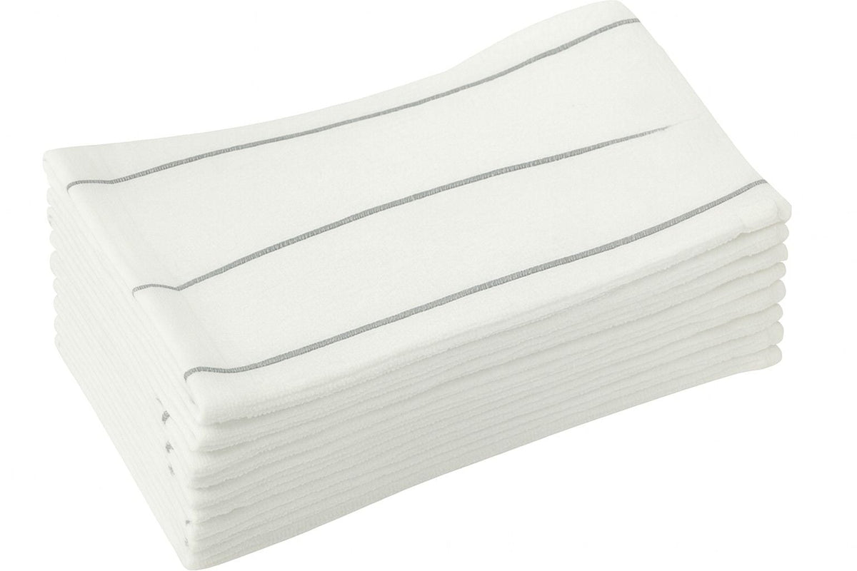 Master Chef Ribbed Stripe Bar Mop Dish Cloths, Grey Stripes, 5-pk