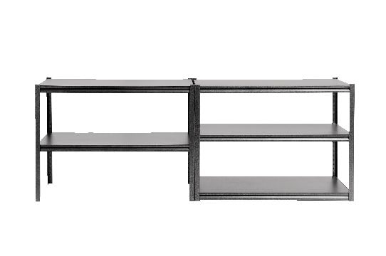 Mastercraft Adjustable 5-Shelf Steel Metal & Wood Storage Rack/Shelving Unit, 48 x 24 x 72-in