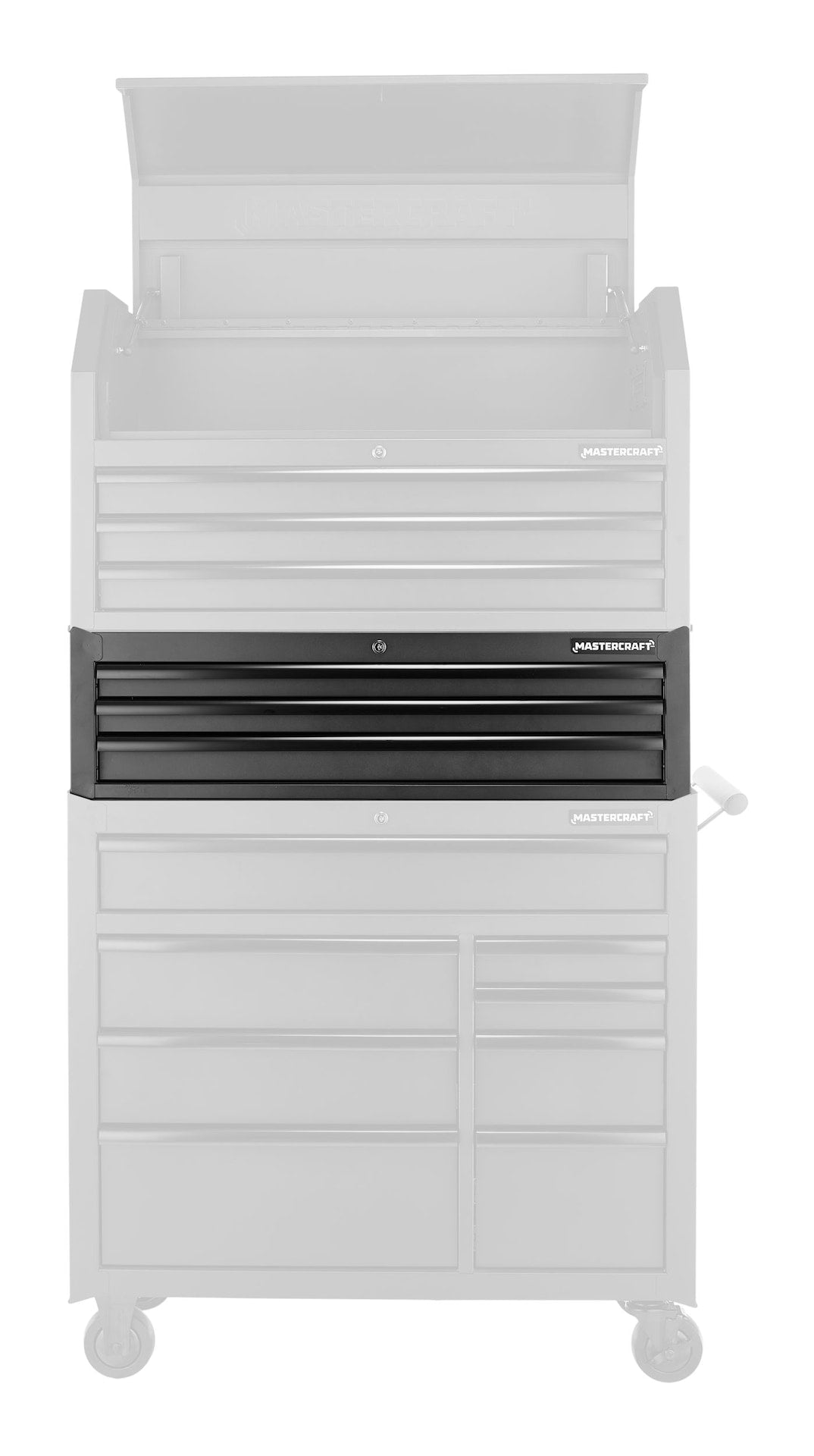 Mastercraft Tool Storage Mid-Chest, 3 Drawer, 41-in, Black