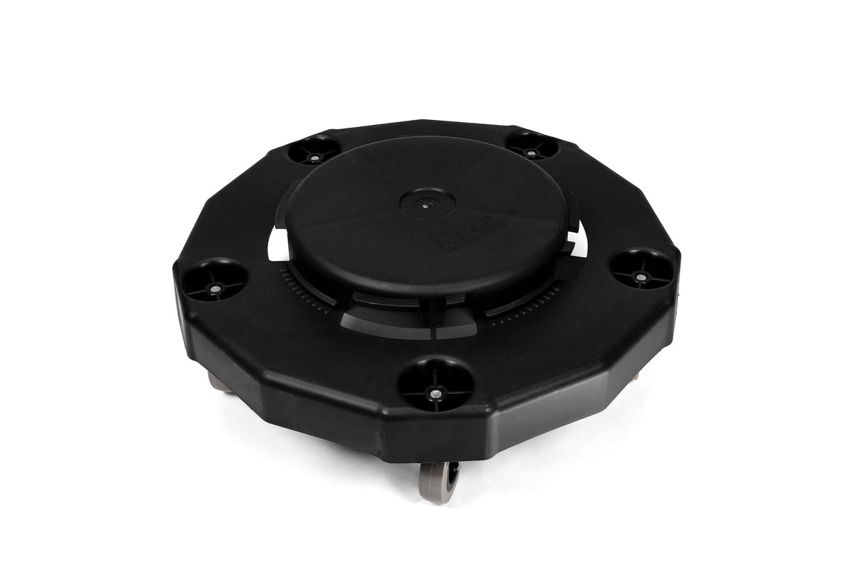MAXIMUM Universal Commercial Heavy-Duty Resin Garbage Can Dolly, Black