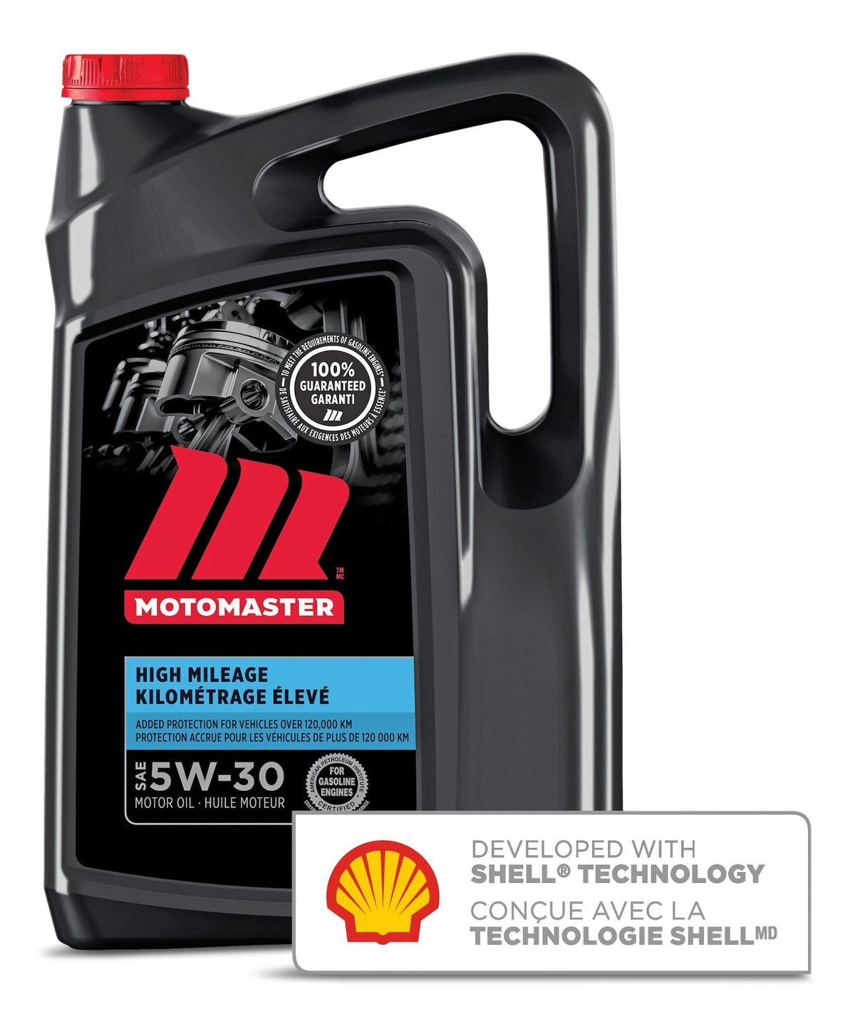 MotoMaster High Mileage 5W30 Conventional Engine/Motor Oil, 5-L