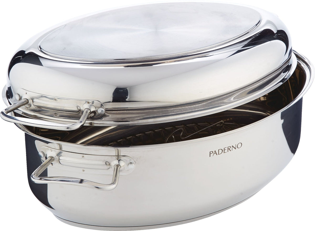 PADERNO 18/10 Stainless Steel Multi-Roaster with Removable Rack, 50.3 x 18cm