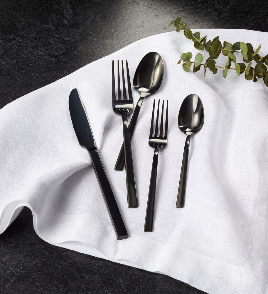 PADERNO Belvedere Stainless Steel Flatware Set, Serves 4, 20-pc, Black