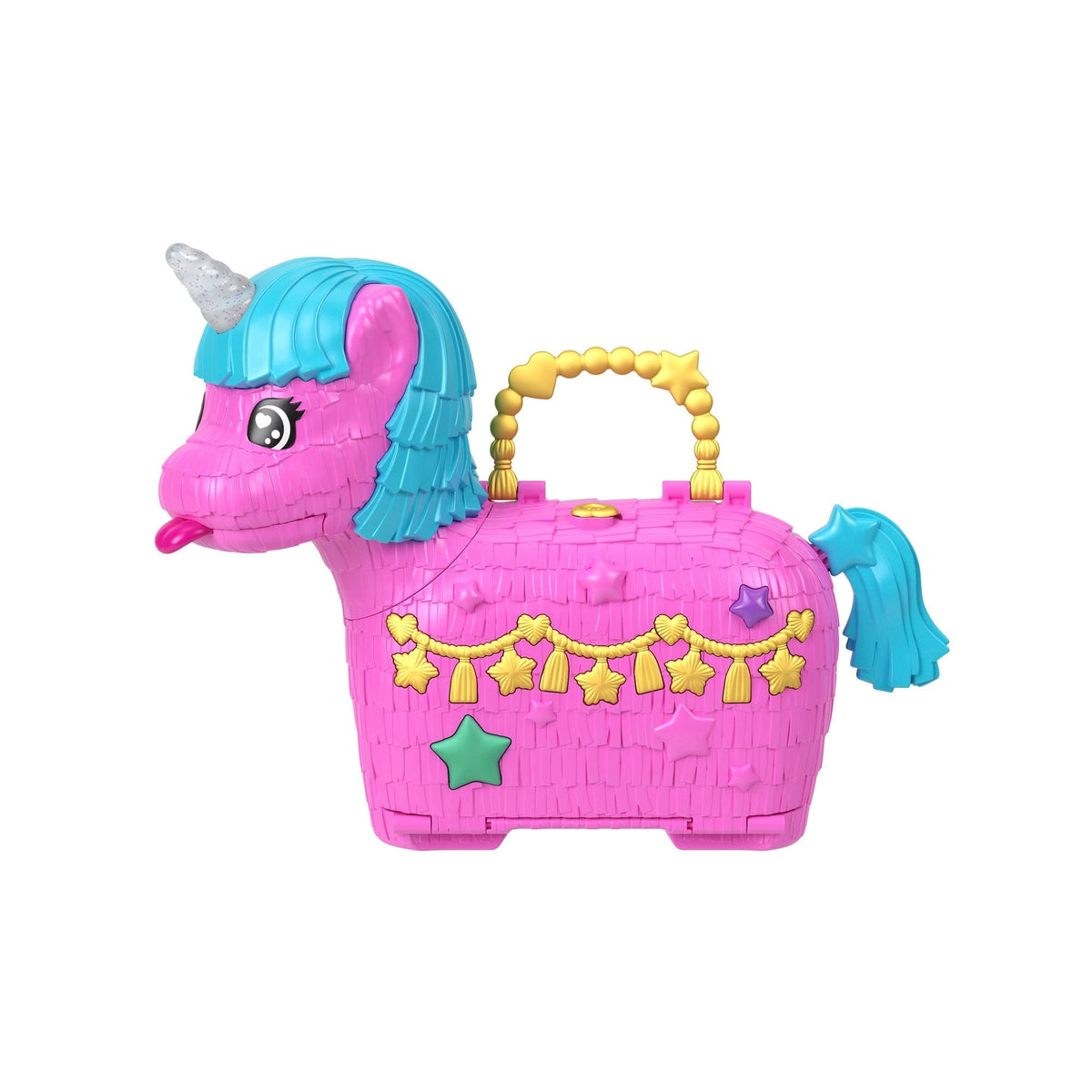 Polly Pocket 35th Celebration Unicorn Partyland Playset, Includes 2 Micro Dolls, Pets & 25+ Surprise Accessories, Kids Ages 3+