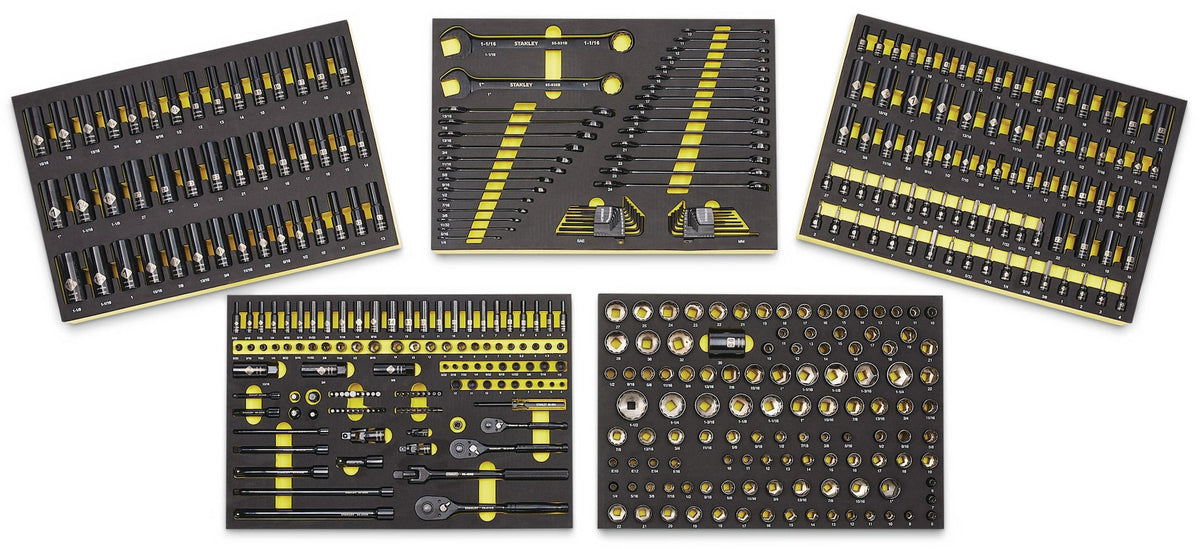 Stanley Professional Grade Black Chrome Socket Set, SAE/Metric, 427-pc