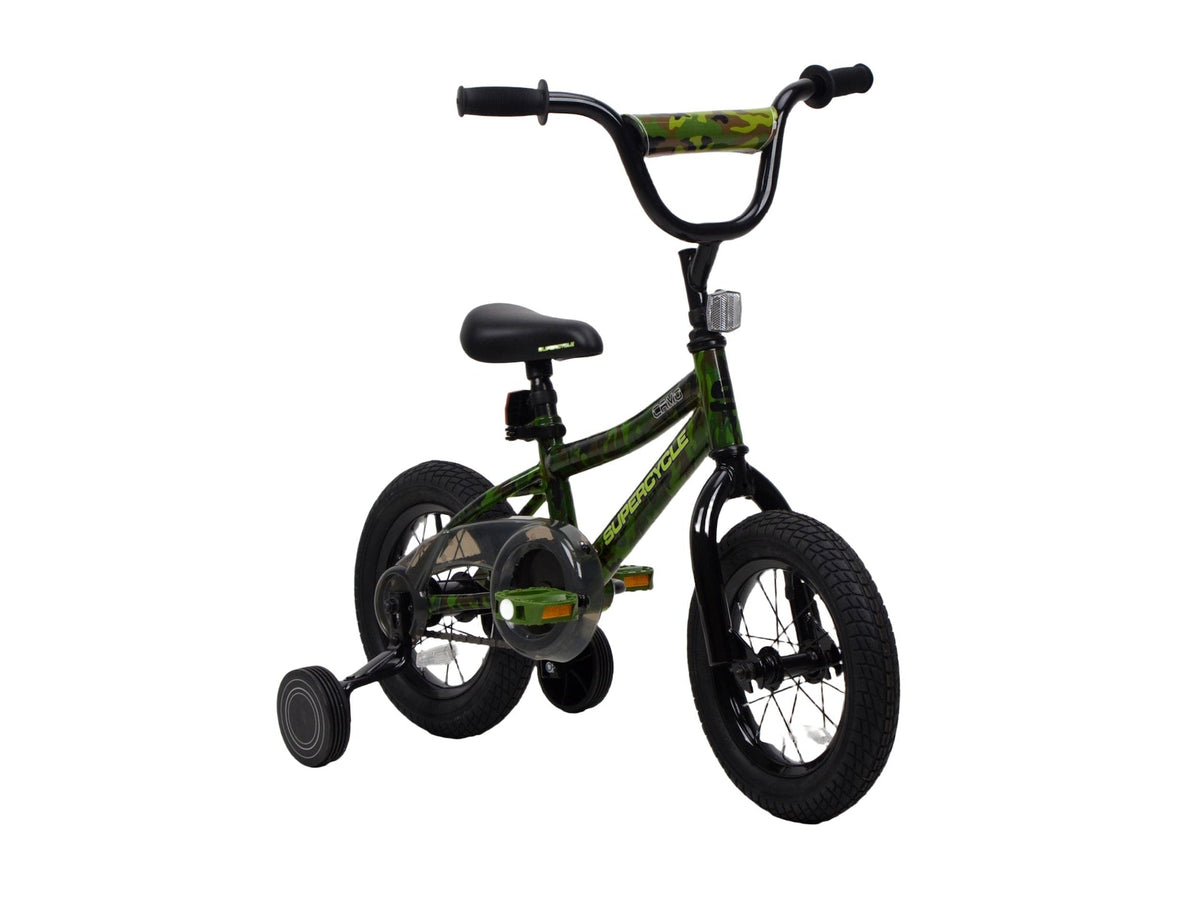 Supercycle Youth Bike with Hi-Ten Steel Frame, 12-in, Camo