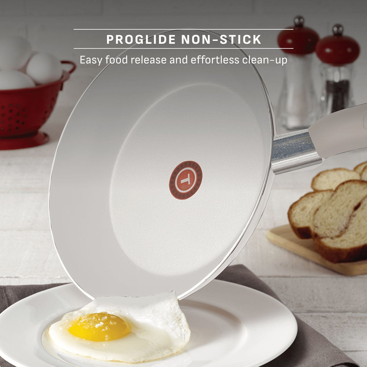 T-fal Beige 10-Piece Non-Stick Set, Beige