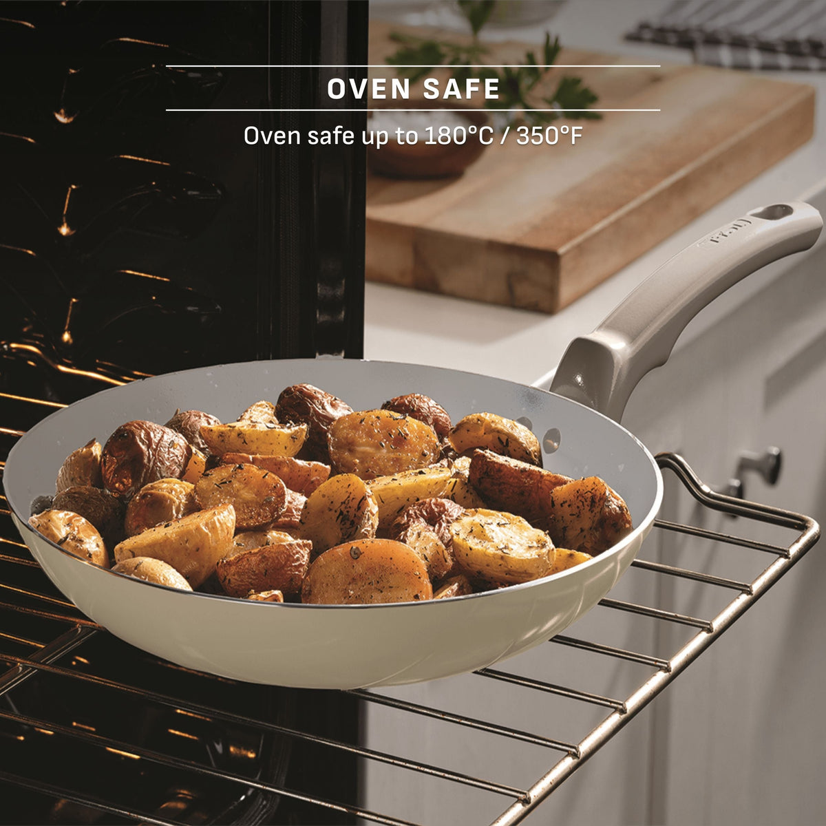 T-fal Beige 10-Piece Non-Stick Set, Beige
