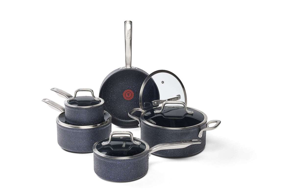 T-fal StoneShield 10-pc Cookware Set with DefenseShield Technology, 6-Multilayer Construction, Induction Safe