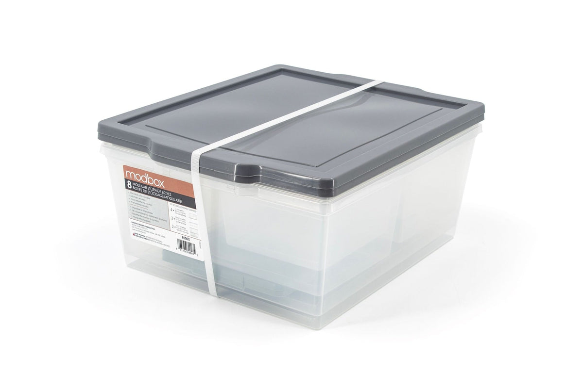 Tuff Store Modbox Modular Storage Bin with Lid, 8-pk