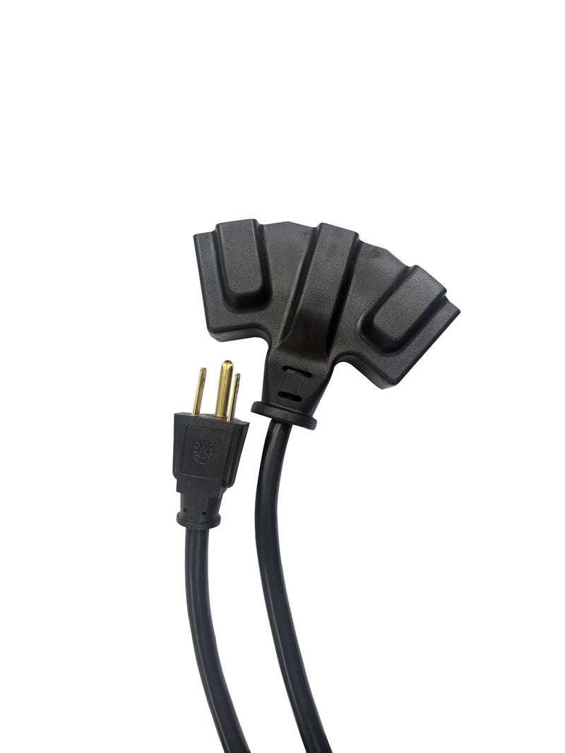 20' 16 Gauge 3-Tap Outdoor Extension Cord, Black C5