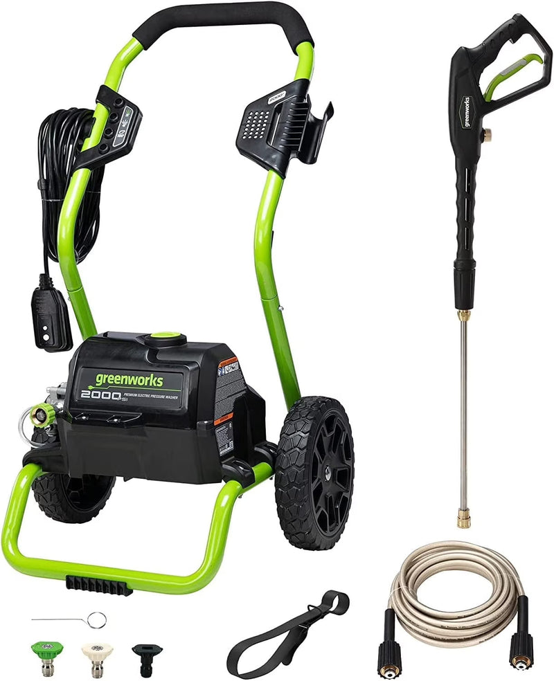 Greenworks 2000 Max PSI, 1.1 GPM (13 Amp) Electric Pressure Washer GPW2000-1RG K3