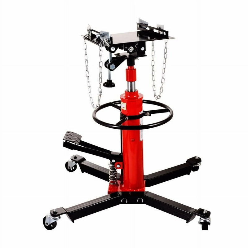 Hydraulic Car Transmission Jack Vertical Lift,1660 Pounds,360掳Rotating Wheel Lift,Red B4