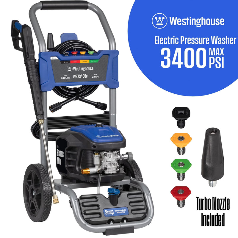 Westinghouse 3400 PSI at 2 GPM Electric Powered Pressure Washer Y4