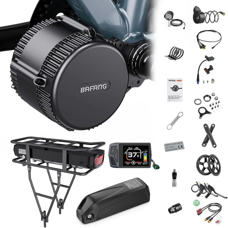 750W to 1000W Center Drive Kit 48V/52V BBS02B CAN Electric Bicycle Conversion Kit Suitable for electric bicycles with 68-73 mm mountain bikes or road bikes. Includes electric bicycle display screen and battery (optional) V5