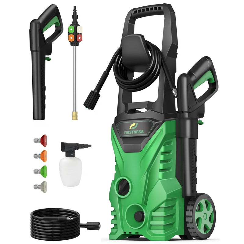 Firstness Pressure Washer 3500 PSI, Electric Power Washer w/ 26 ft Hose, 4 Quick Connect Nozzles, High Pressure Cleaning Machine with Foam Cannon,... Q3