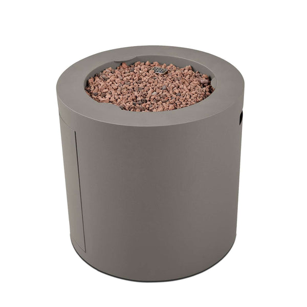 Aegean Steel Propane Fire Pit Hidden Tank in Mist Gray, 24-in Y9