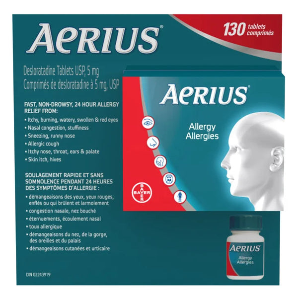 Aerius Allergy Relief, 130 Tablets U5