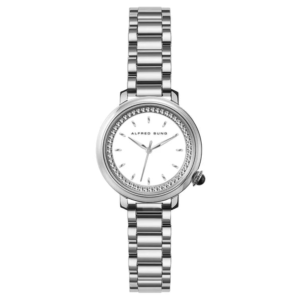 Alfred Sung White Dial Women's Watch W1