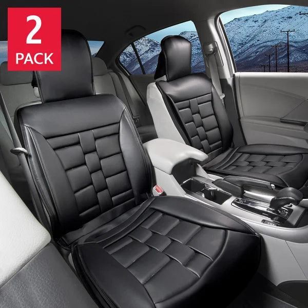 Alpena Black Padded Universal Fit Luxury Seat Cover, 2-pack D7