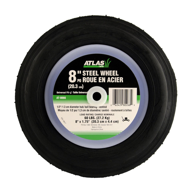 Atlas Steel Lawn Mower Replacement Wheel with Ball Bearings, 8-in x 1.5-in Y1