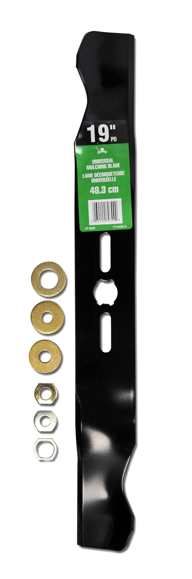 Atlas Universal Lawn Mower Replacement Mulching Blade, 19-in, Black O5