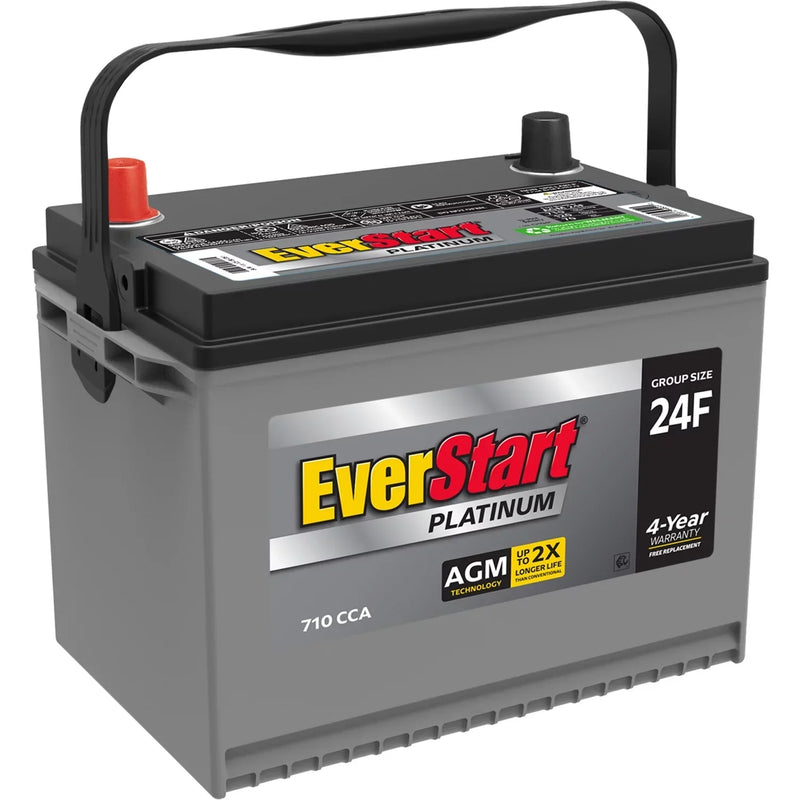 EverStart Platinum AGM Automotive Battery, Group Size 24F 12 Volt, 750 CCA - MadeInUSA V6
