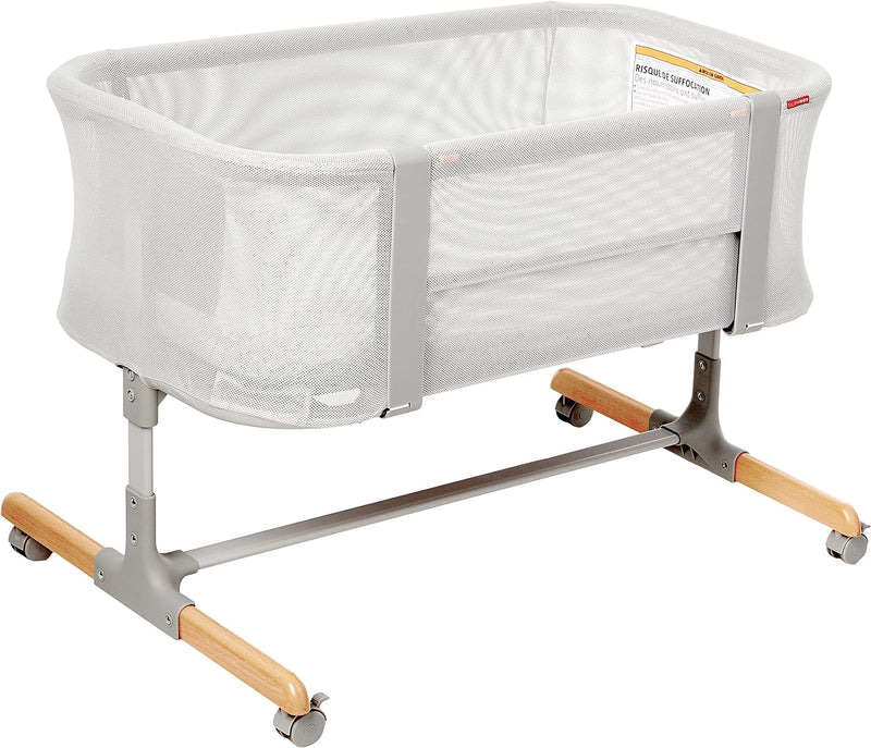 Baby Bassinet, Cozy Up 2-in-1 Bedside Sleeper & Bassinet, Grey U3