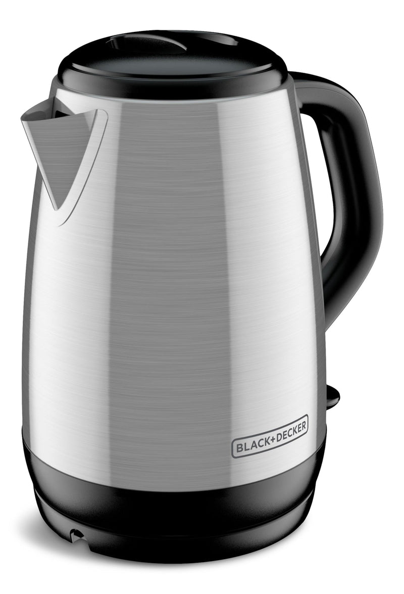Black & Decker Cordless Electric Kettle with Auto Shut Off, Stainless Steel, 1.7L P8