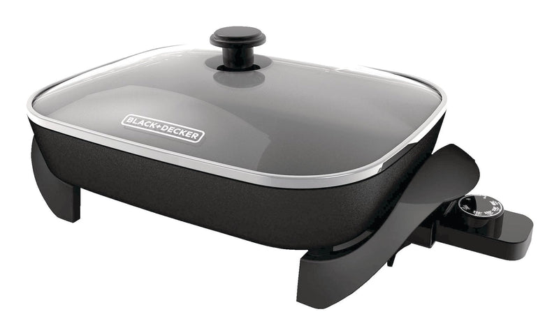 Black & Decker Family-Sized Non-Stick Electric Skillet, Black, 12x15-in Q6