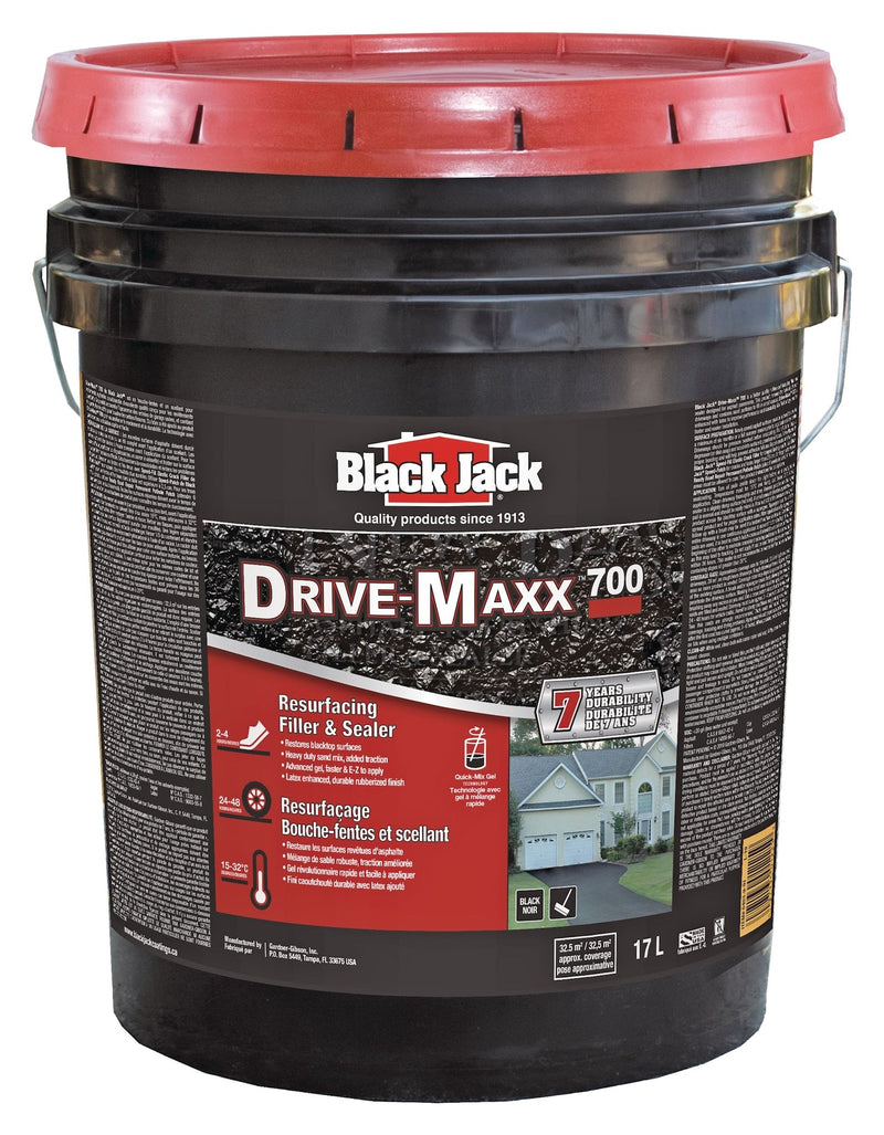 Black Jack Drive-Maxx 700 7-Year Asphalt Driveway Filler & Sealer, 32.5 sq. m Coverage, 17-L S6