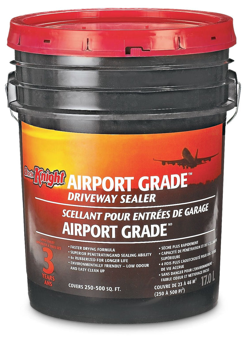 Black Knight Airport Grade 3-Year Asphalt Driveway Sealer, 250-500-sq. ft Coverage, 17-L C6