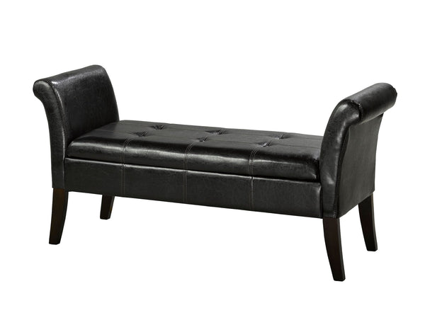 Brassex Fabric Tufted Accent Bench with Storage K4