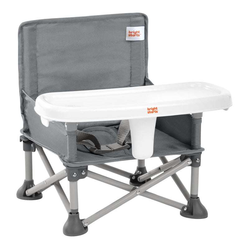 Bright Starts Pop 'N Sit Portable Booster Seat, Grey L0