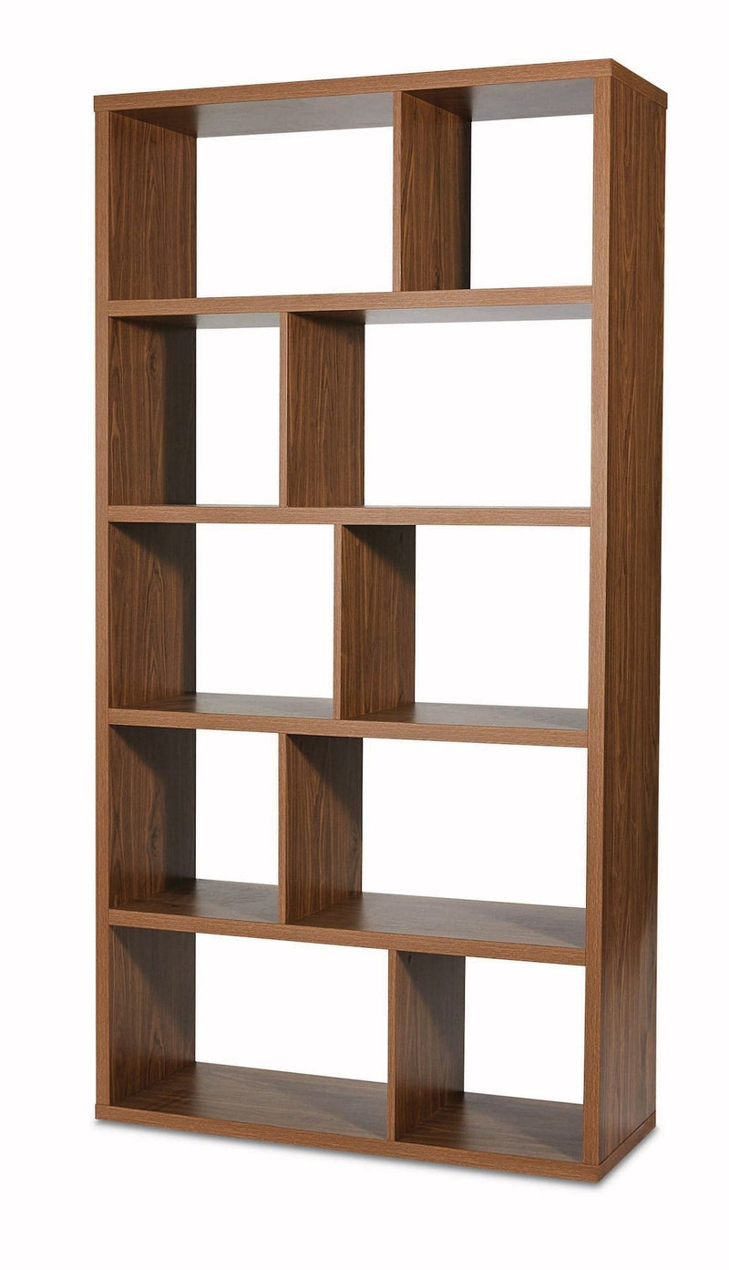 CANVAS Knowlan Modular Adjustable 5-Tier Bookshelf, 38.25 x 14.5 x 74.25-in, Walnut Z9