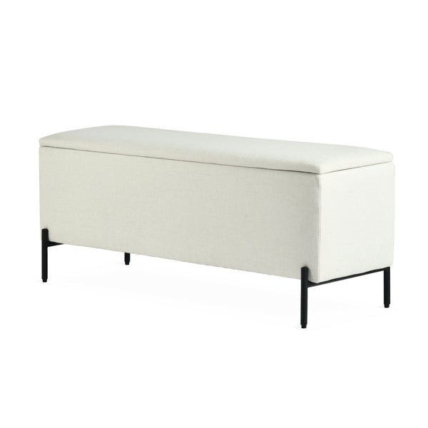 Canvas Picton Storage Bench, White Y5