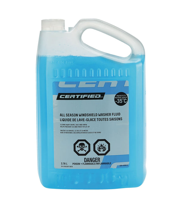 Certified All-Season Windshield Washer Fluid, -35°C, 3.78-L P0