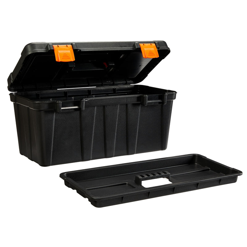 Certified Portable Plastic Tool Box with Removable Tray, 20-in M7