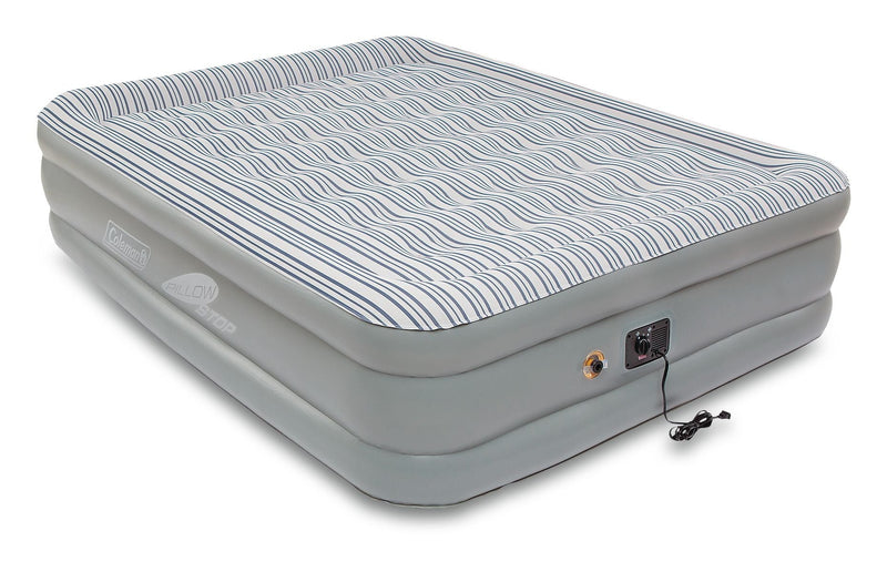 Coleman Queen SupportRest Elite Double-High Inflatable Air Mattress/Airbed with Built-In 120V Pump, Woods Outdoor Collapsible Folding Utility... K9