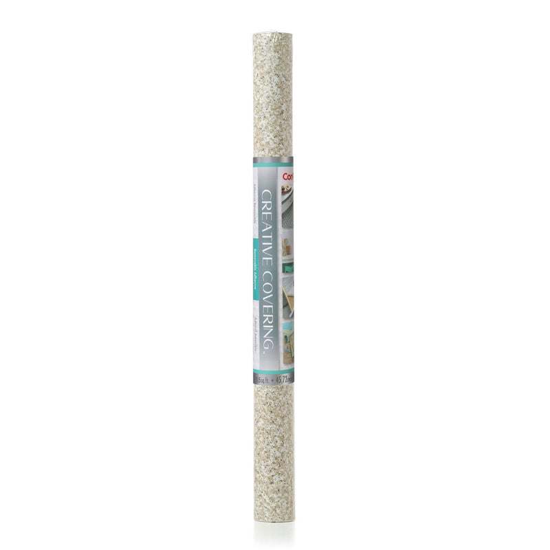 Con-Tact Creative Covering Removable Adhesive Shelf/Drawer Liner, Beige Granite, 18-in x 9-ft H4