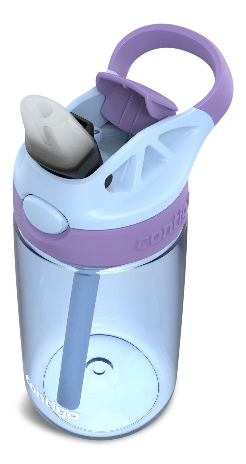 Contigo Aubrey Kids' Water Bottle, 14-oz, Periwinkle/Amethyst, with AUTOSPOUT Lid & Straw W1