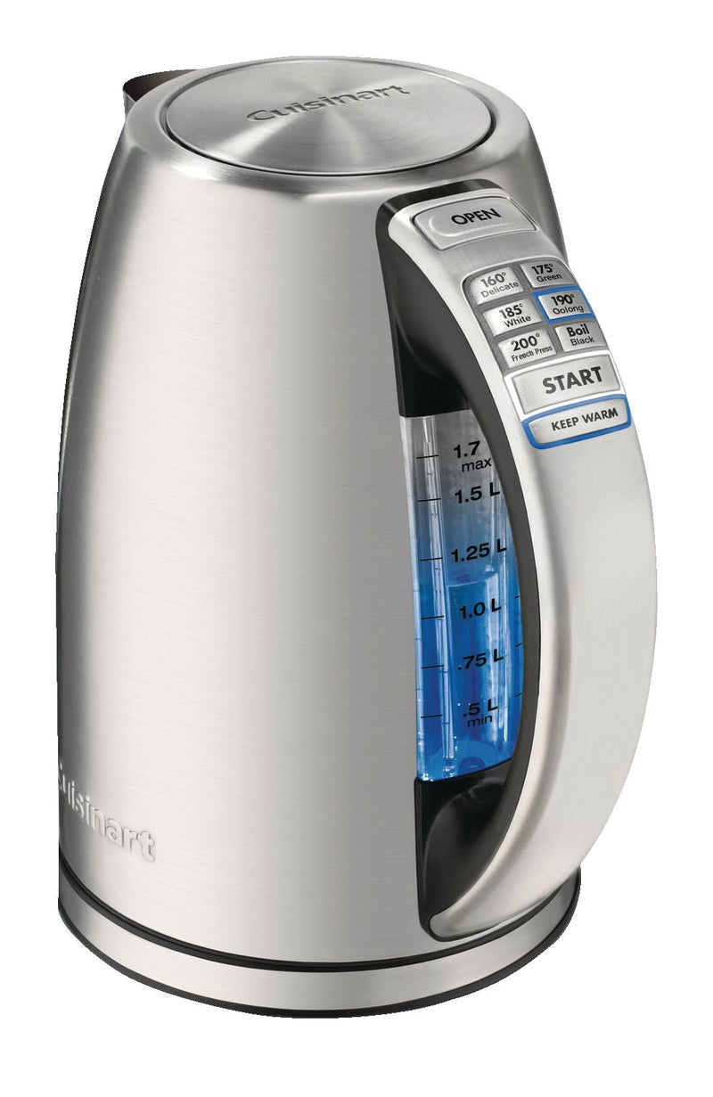 Cuisinart Cordless Electric Kettle with 7 Preset Temperatures, Stainless Steel, 1.7-L P8