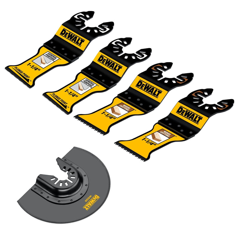 Dewalt Oscillating Blade Set, 5-Piece X1