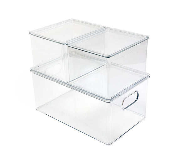 Dial Clear Storage Bin Set, 3-pc X1
