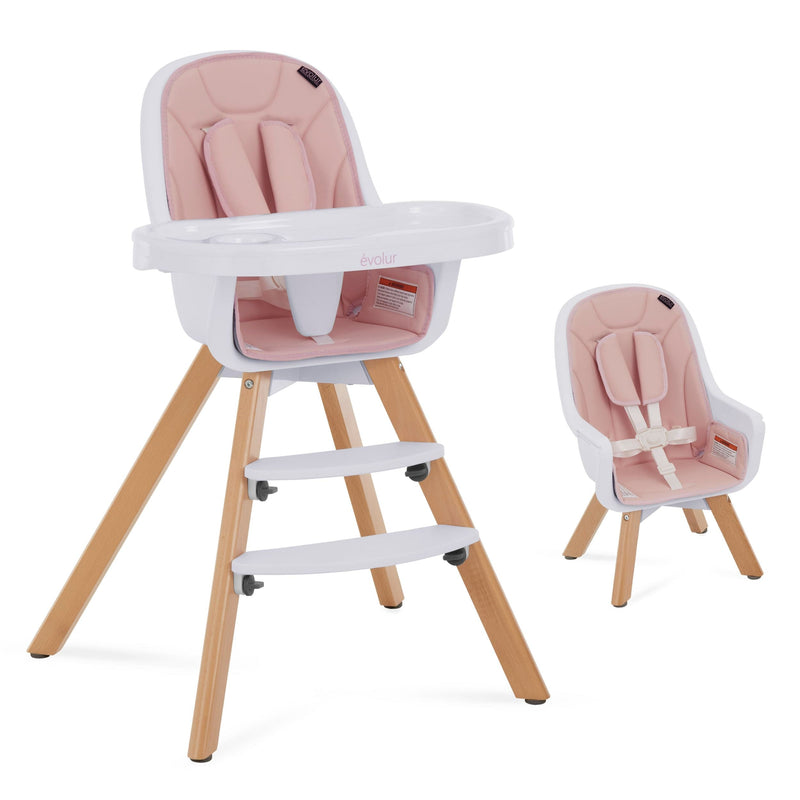 Dream on Me Zoodle Convertible High Chair, Pink X4