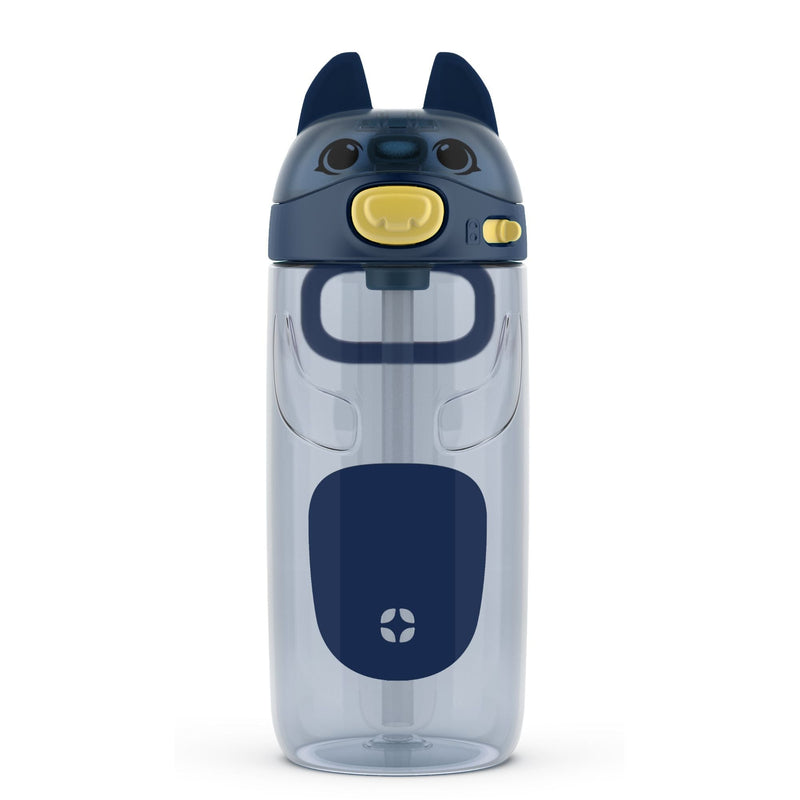 ello Ellies Kids' Reusable Tritan Plastic Water Bottle, 16-oz, Assorted Colours, with Removable Straw Q5
