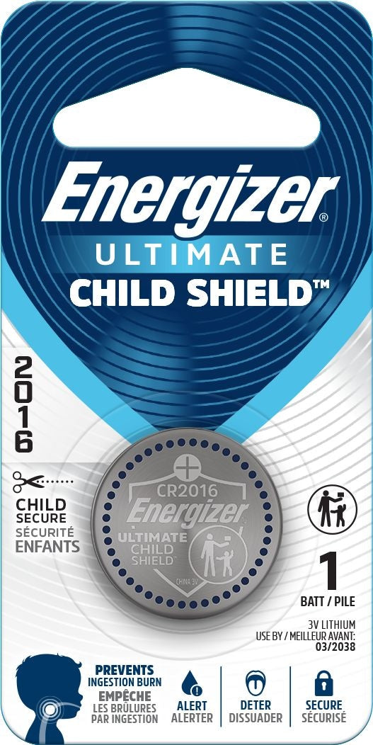 Energizer 2016 Child Shield Lithium Battery N9
