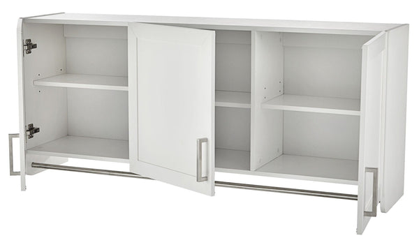 For Living 3-Door Wall Laundry Cabinet, White D4