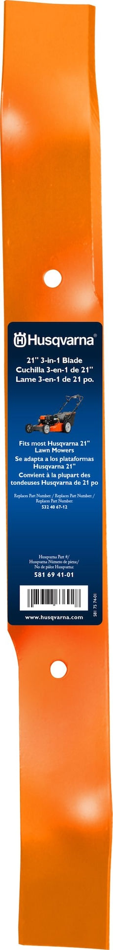 Husqvarna 3-in-1 Lawn Mower Replacement Blade, 21-in S8